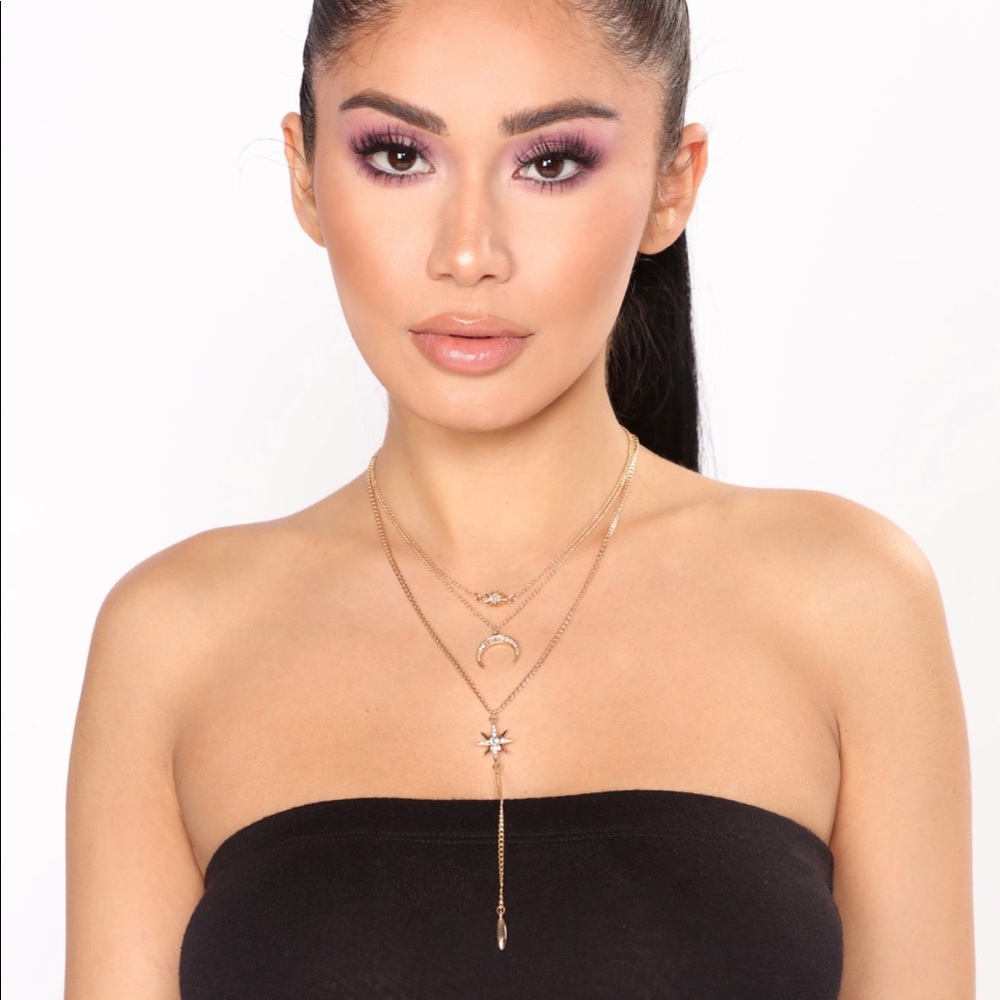 No Secret Layered Necklace - Gold